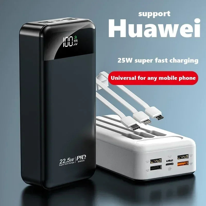 Power Bank 100000mAh with 22.5W PD Fast Charging Powerbank Portable Battery Charger PoverBank for IPhone Xiaomi Huawei