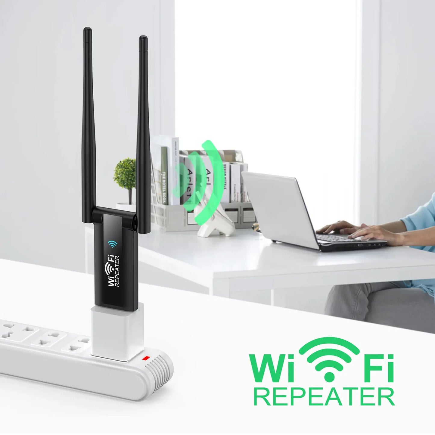 2.4G 300Mbps Wireless USB WiFi Repeater Extender WiFi Signal Amplifier Booster Long Range Wi-Fi Router Home Network Extension