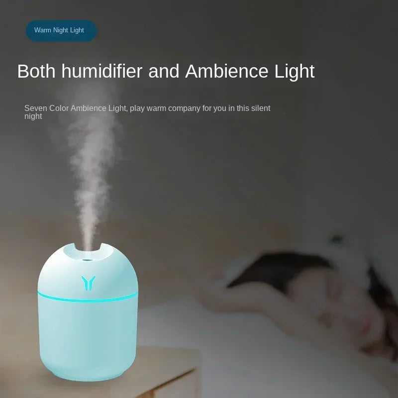 250ML Mini Air Humidifier Romantic Light USB Essential Oil Diffuser Car Purifier with LED Light Aromatic Anion Mist mist sprayer